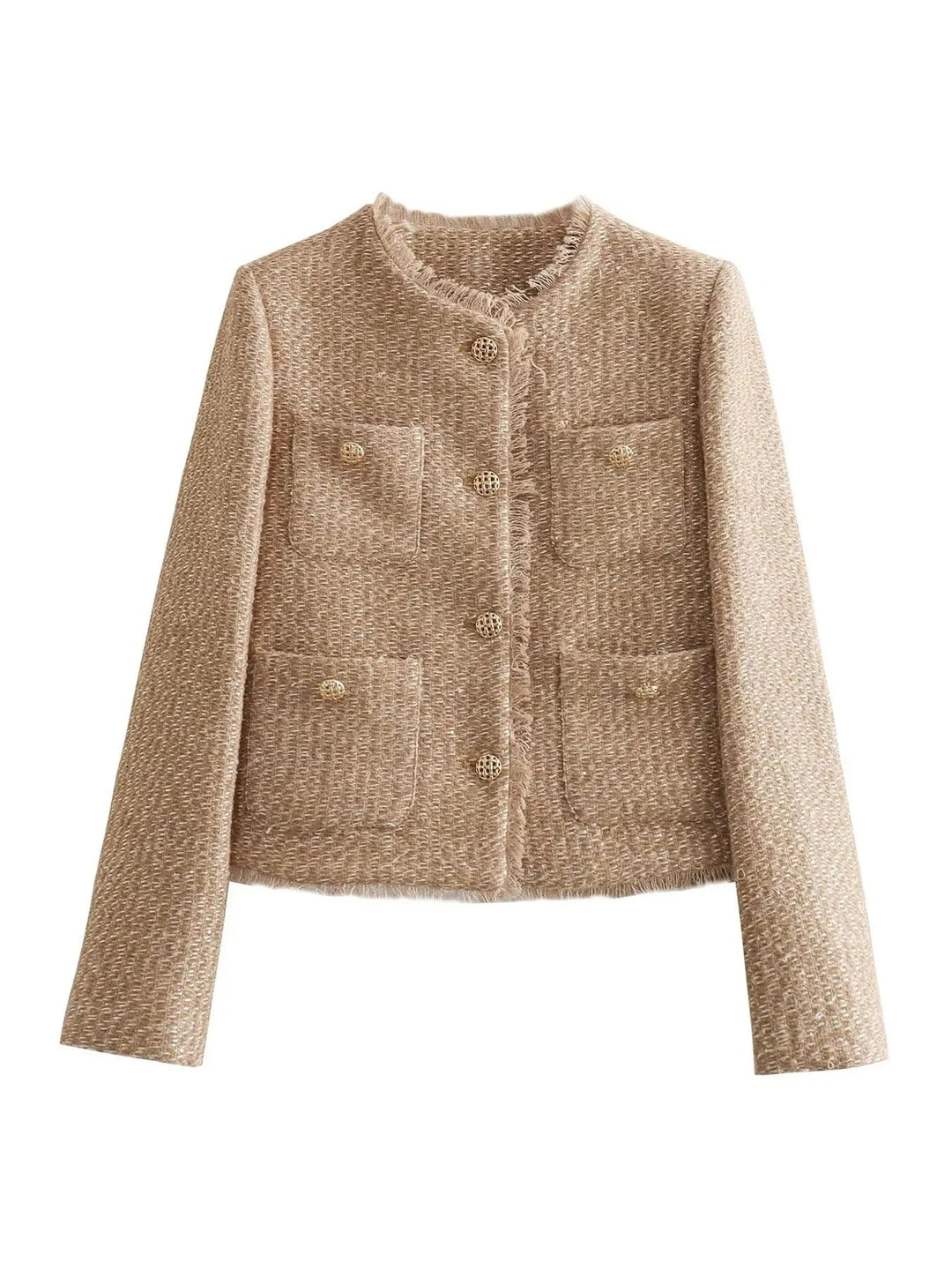 Stijlvol Tweed Cropped Jacket
