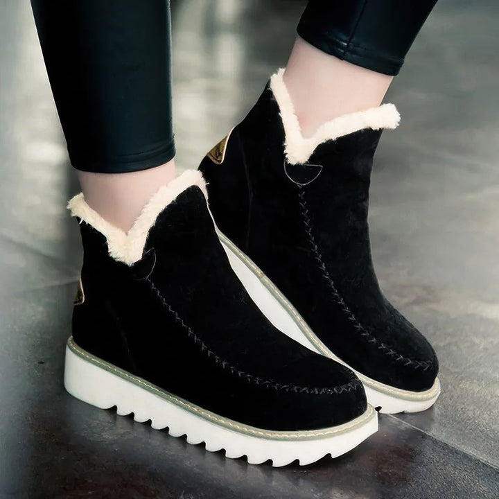Dames Cashmere Suede Snow Enkellaarsjes
