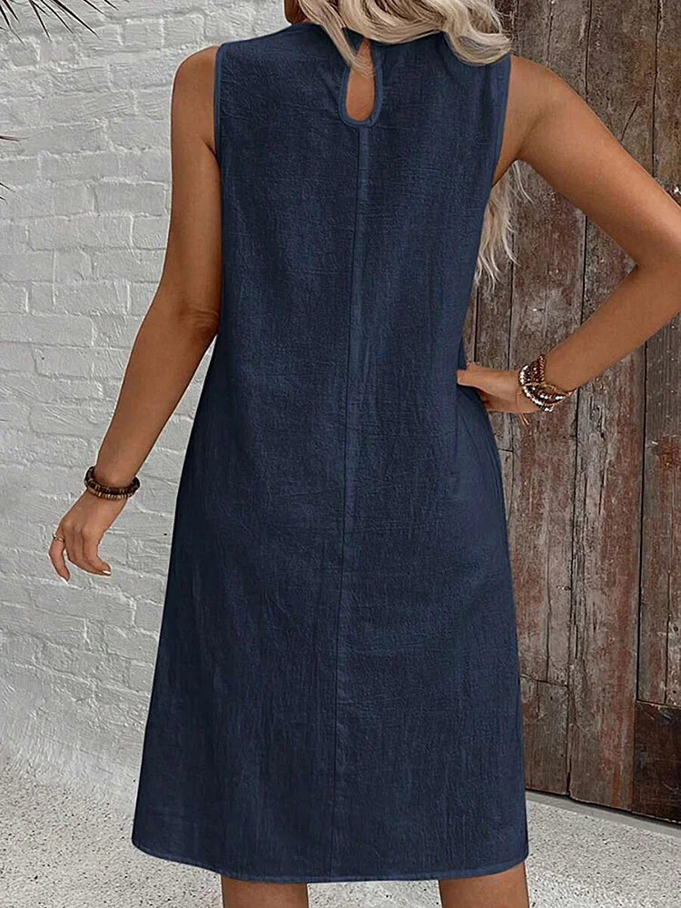 Casual Mid-Length Jurk met Relaxed Fit