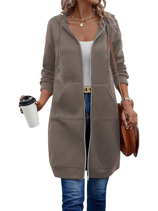 Long Sleeve Hoodie met rits