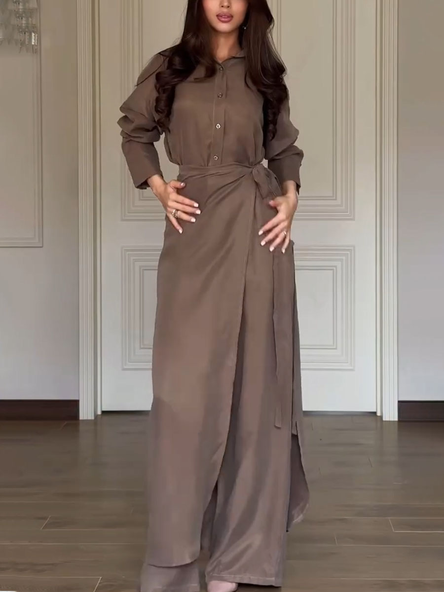 Stijlvolle Shirt and Skirt Pants Co-ord Set