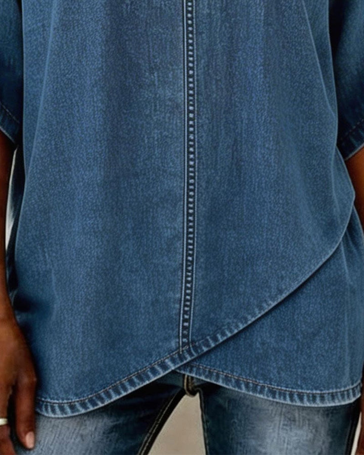 Casual gestreepte top met V-hals