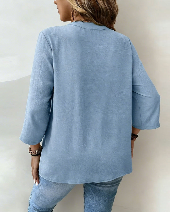 Plus Size Shirt met Kant-details