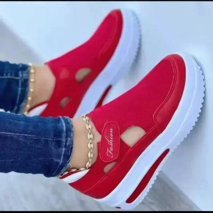 Ademende Cashmere Mesh Platform Sneakers voor dames