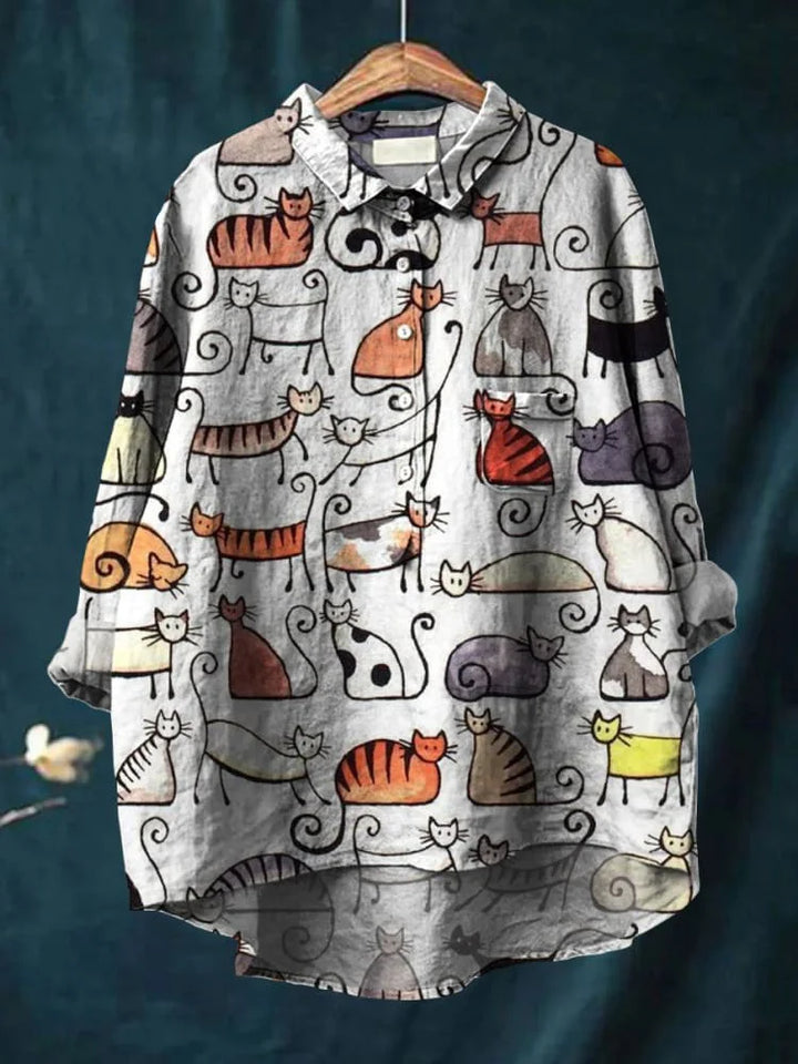 Uluru Graphic Shirt met kattenillustratie