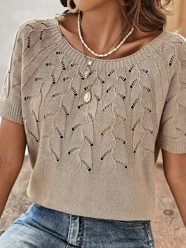 Chique Hollow Out Gebreide Top