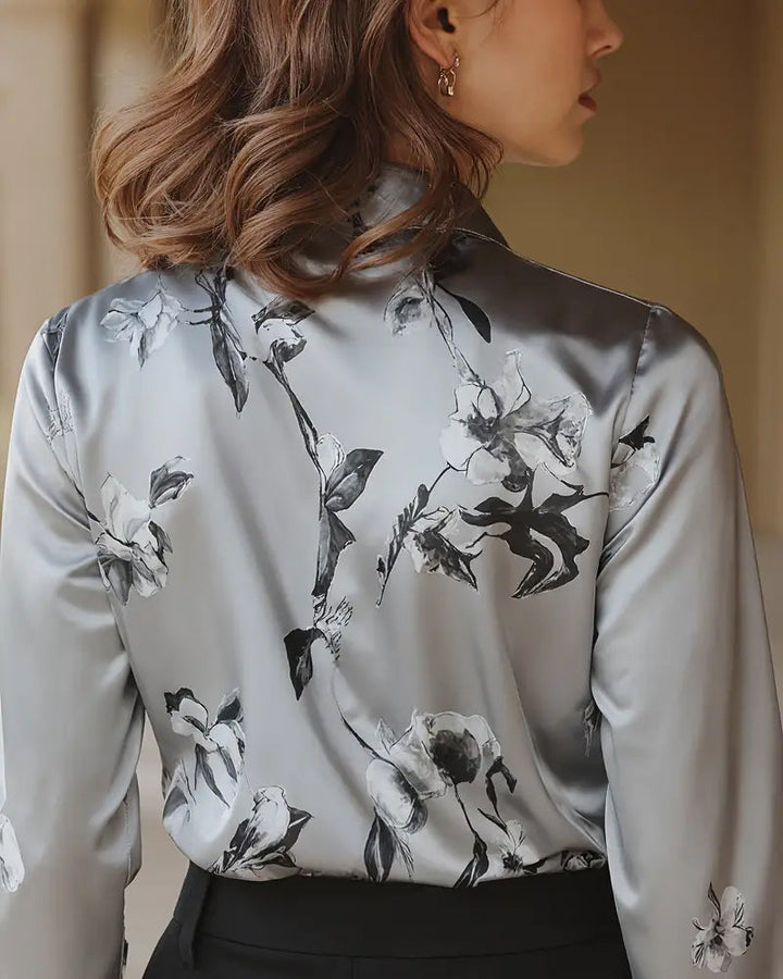 Retro Style overhemd met bloemenprint