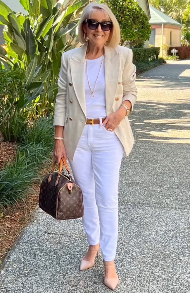 Elegante Bruine Blazer Jas