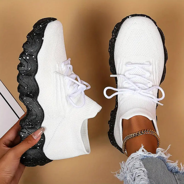 Luisa – Ademende grove gebreide sneakers