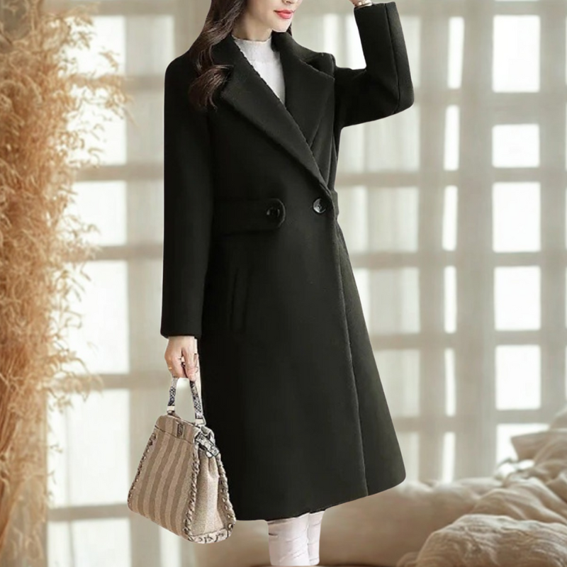 Elegante lange trenchcoat met riem