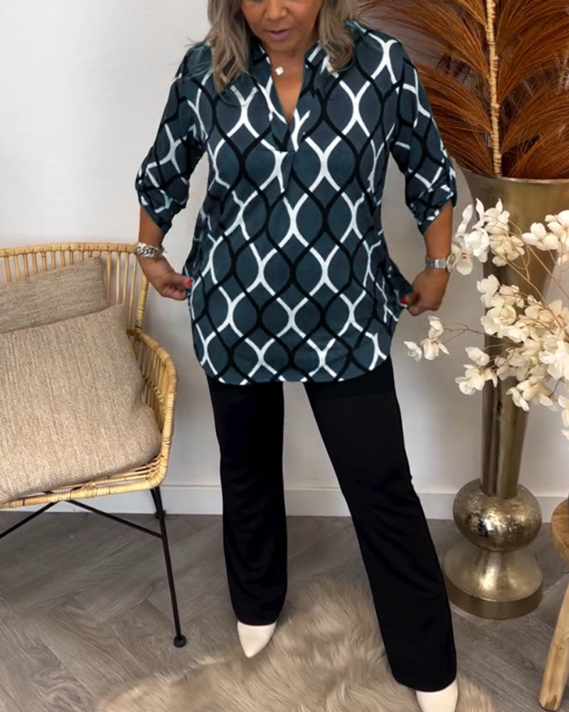 Casual blouse met lange mouwen