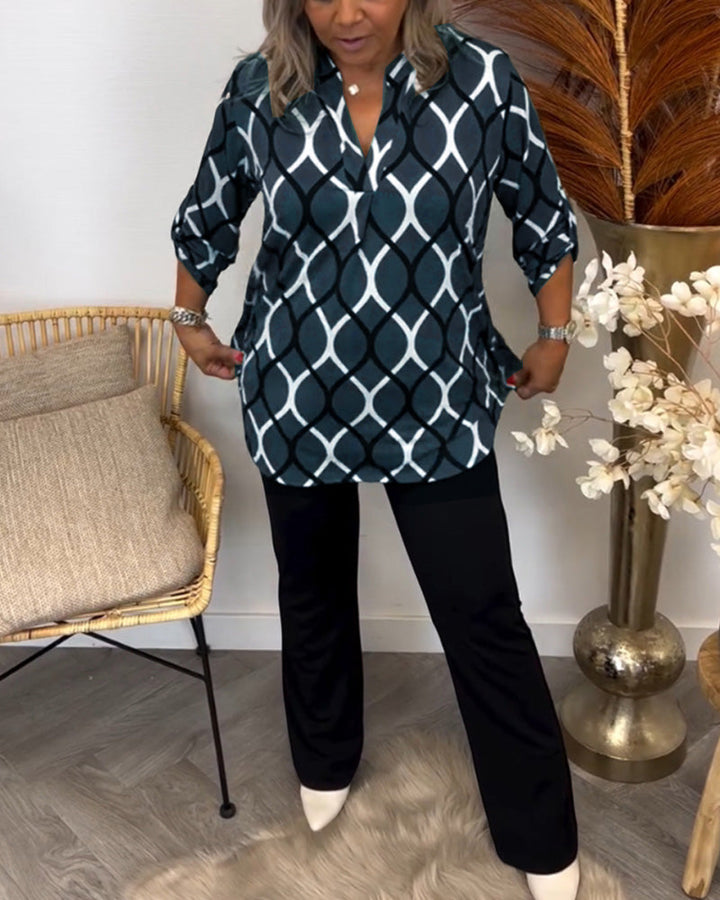 Casual blouse met lange mouwen