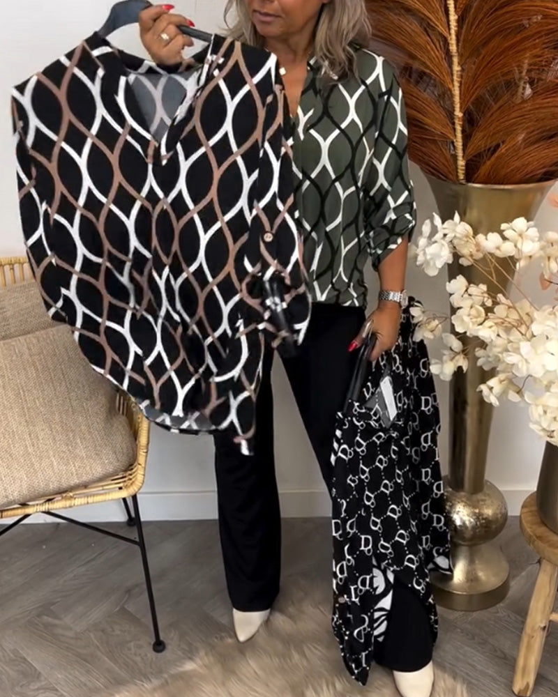Casual blouse met lange mouwen