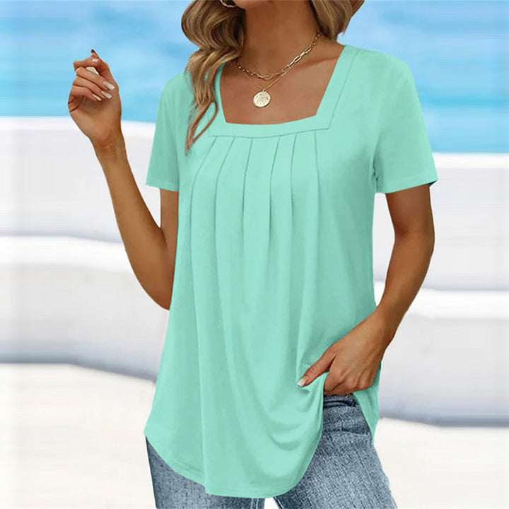 Verfijnde Geplooide Blouse met Flowing Fit