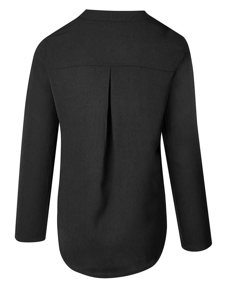 Casual top met sequin-panelen en knoopjes