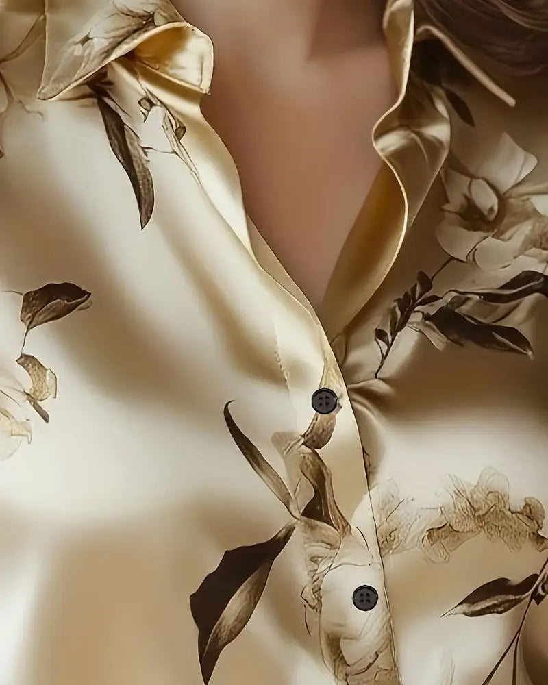 Retro Style overhemd met bloemenprint