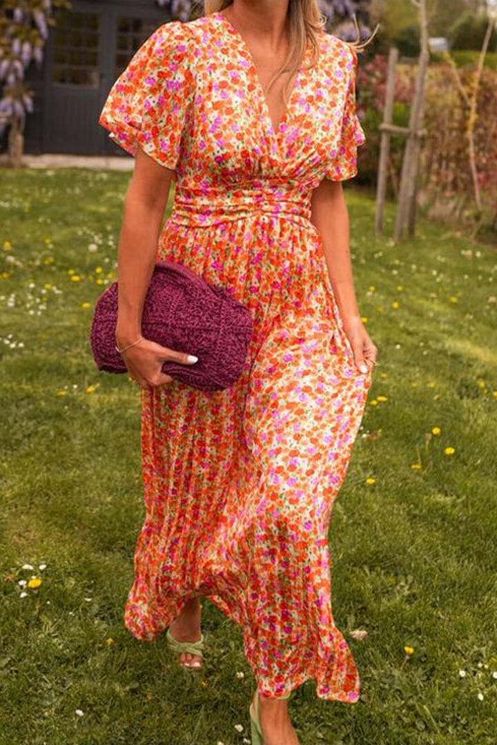 Maxi-jurk met V-hals en moeiteloze charme