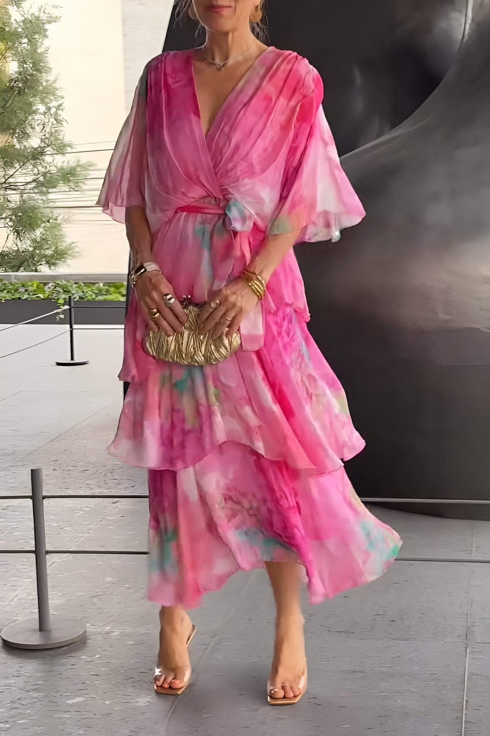 Elegante bohemian maxi-jurk