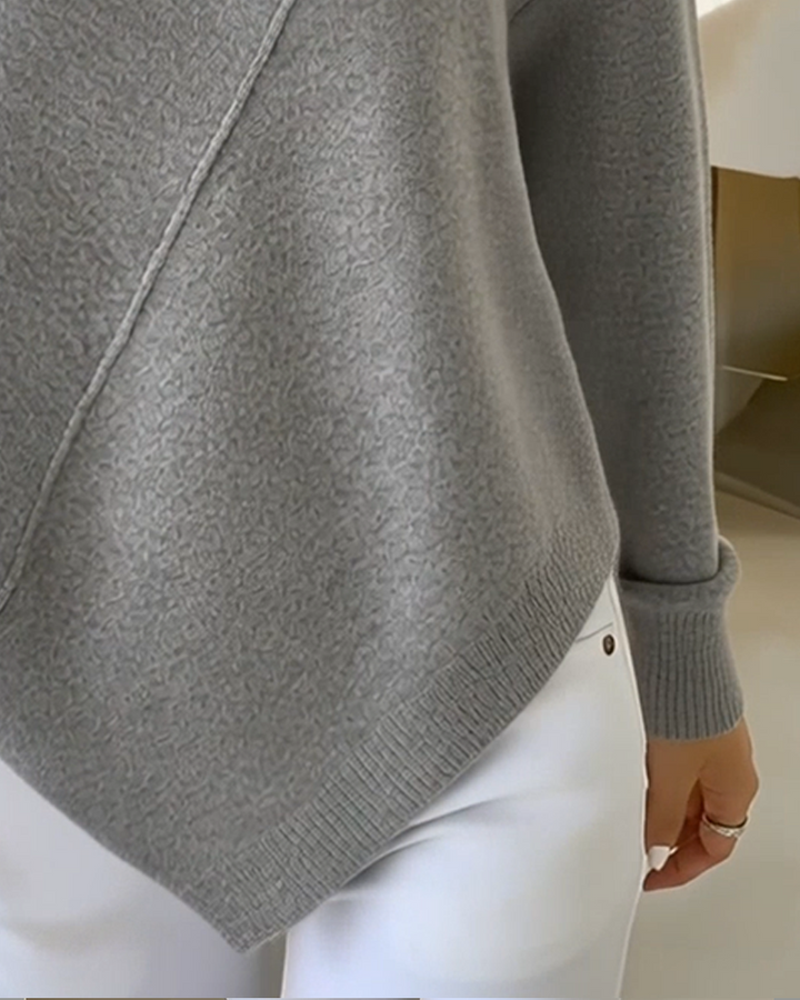 Asymmetrische Cowl Neck Trui