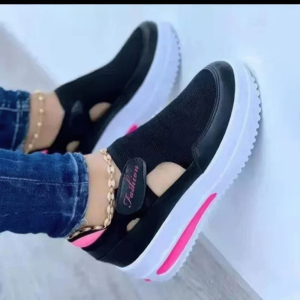 Ademende Cashmere Mesh Platform Sneakers voor dames