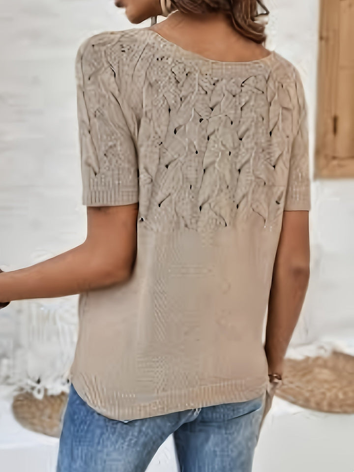 Chique Hollow Out Gebreide Top