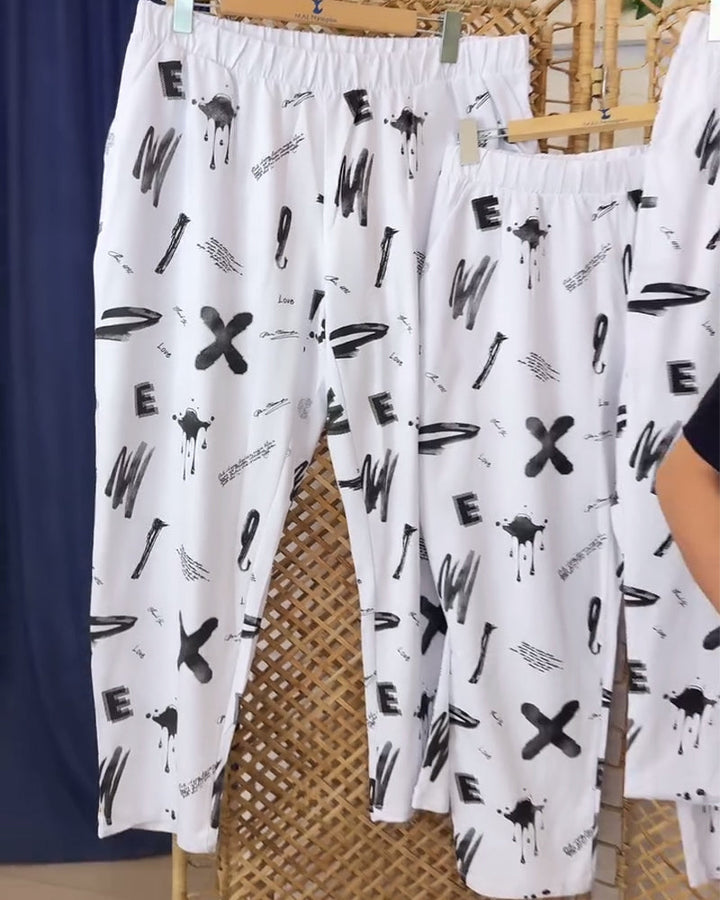 Casual Printed Pants met middelhoge taille
