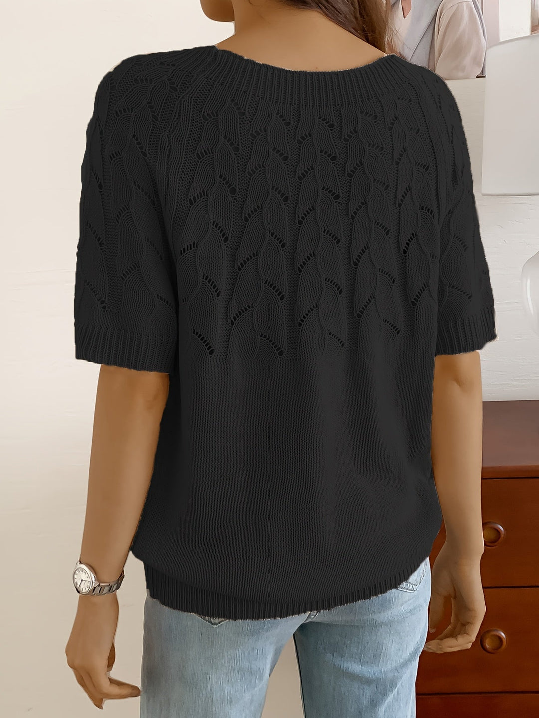 Chique Hollow Out Gebreide Top