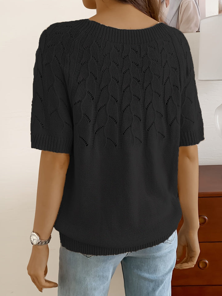 Chique Hollow Out Gebreide Top