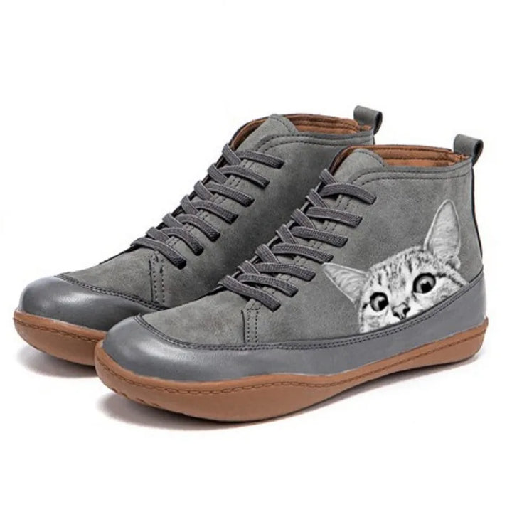 Leren Boots met Kattenontwerp
