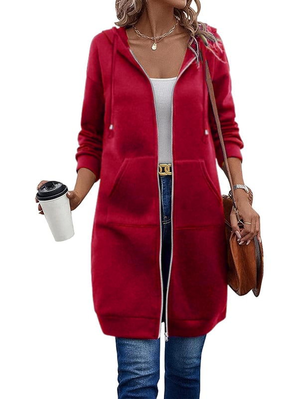 Long Sleeve Hoodie met rits