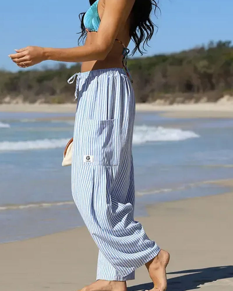 Casual Cropped Pants met ruitprint