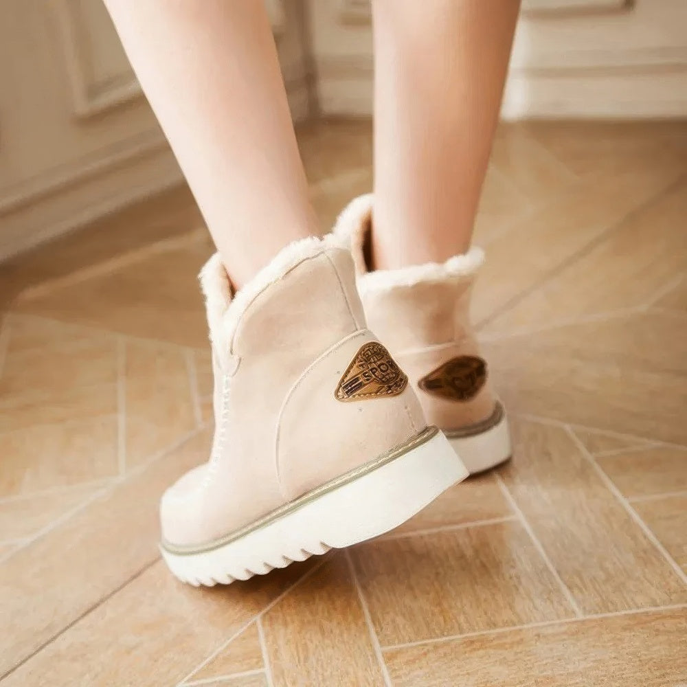 Dames Cashmere Suede Snow Enkellaarsjes