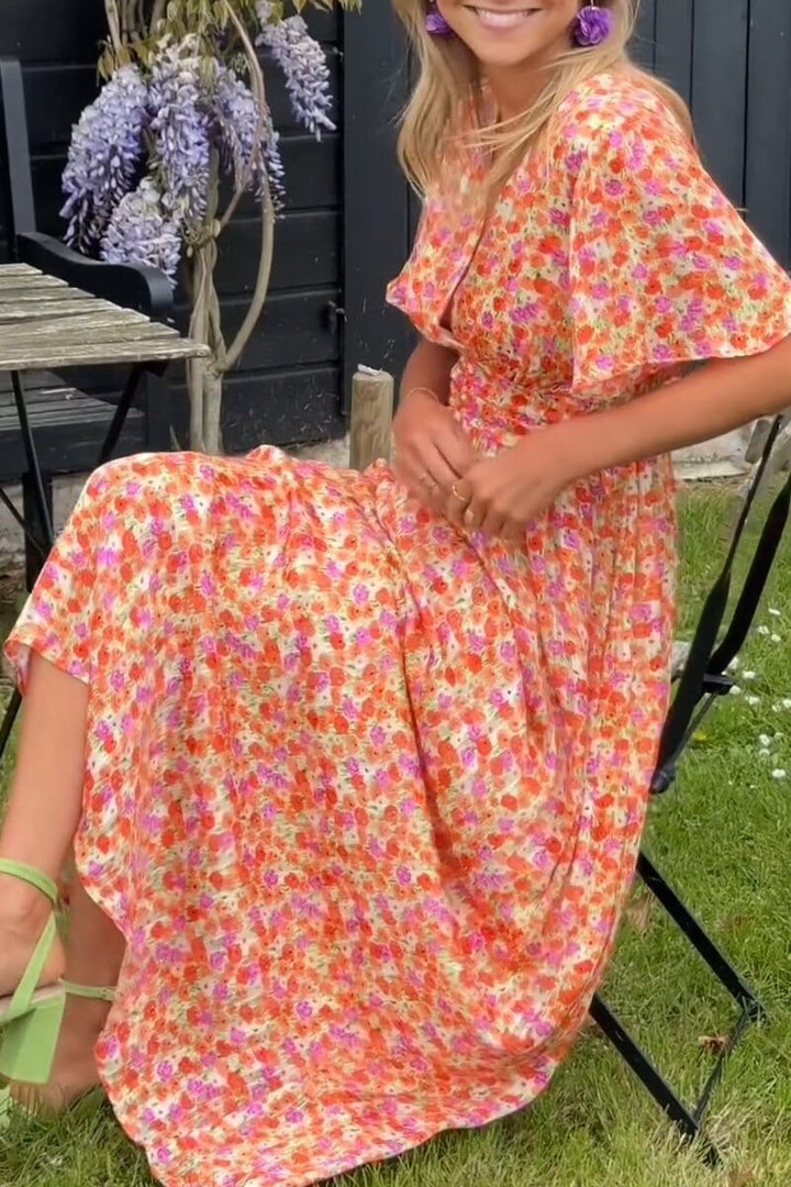 Maxi-jurk met V-hals en moeiteloze charme