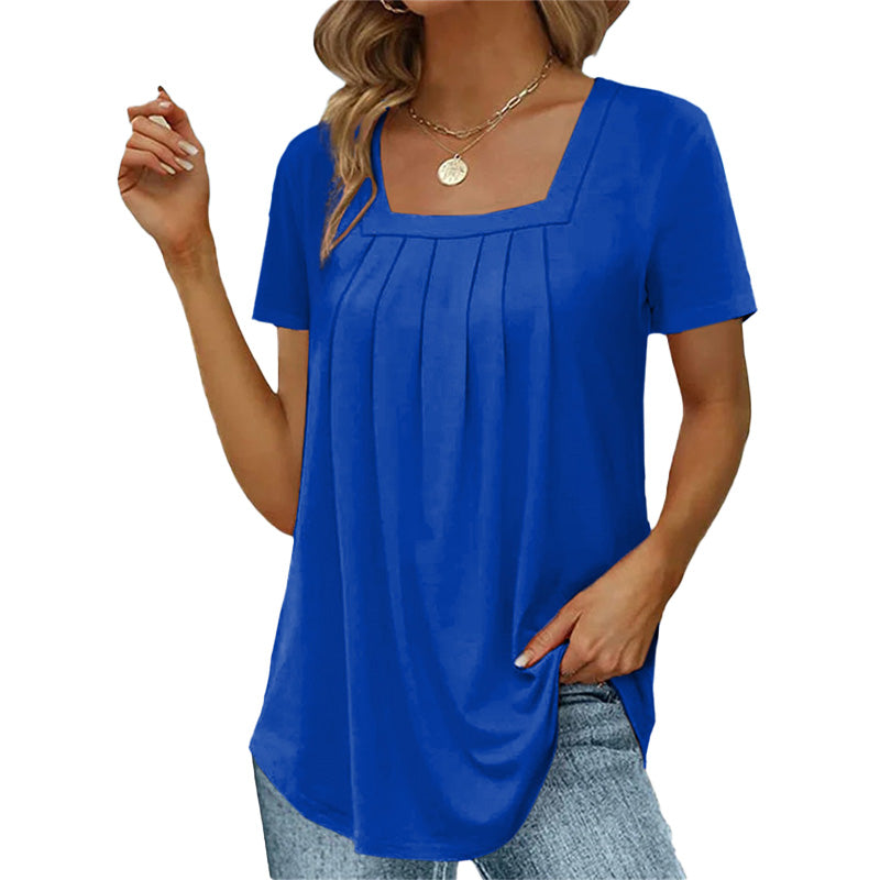 Verfijnde Geplooide Blouse met Flowing Fit