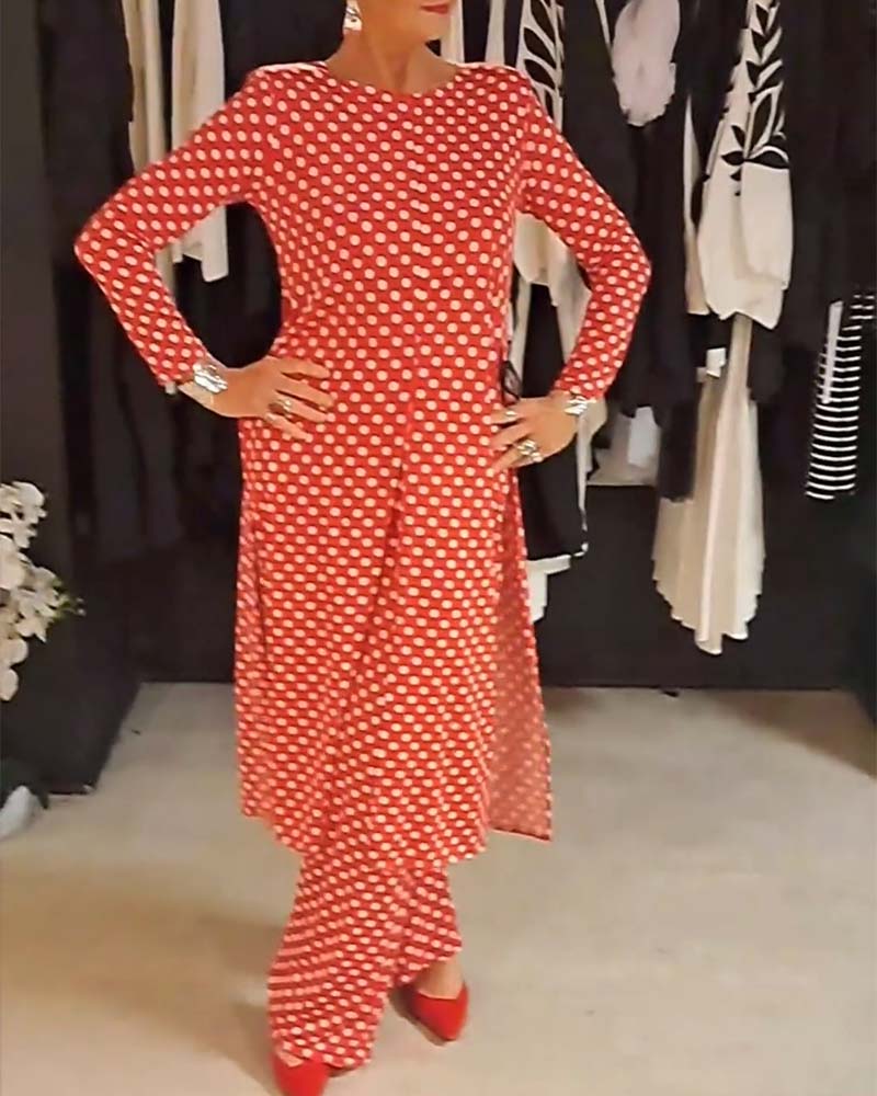 Elegant stippenpatroon sluit pak