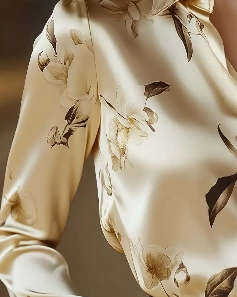 Retro Style overhemd met bloemenprint