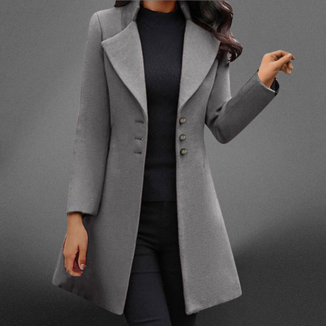 Luxe Italian Wool jas met lange mouwen