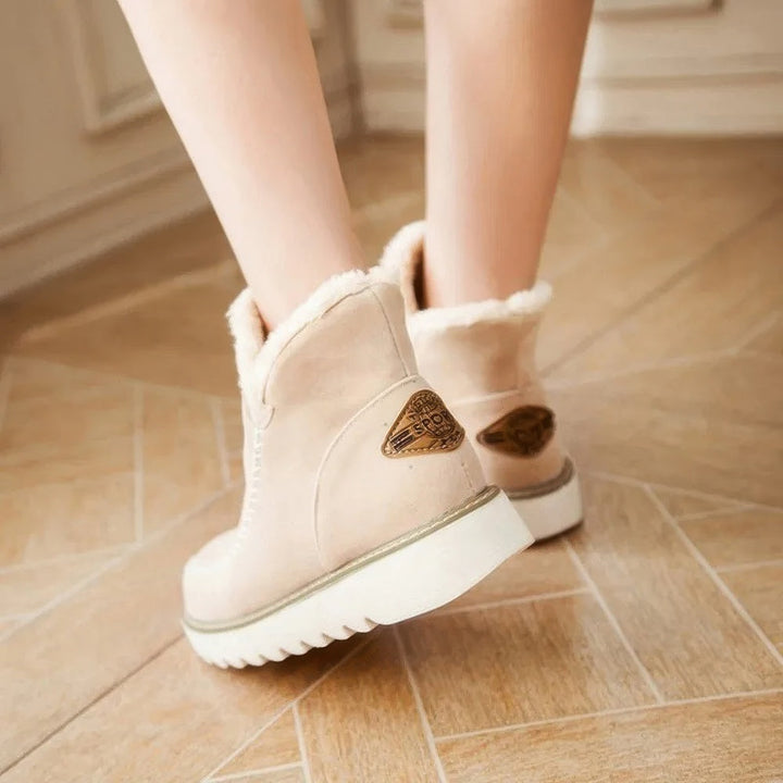 Dames Cashmere Suede Snow Enkellaarsjes