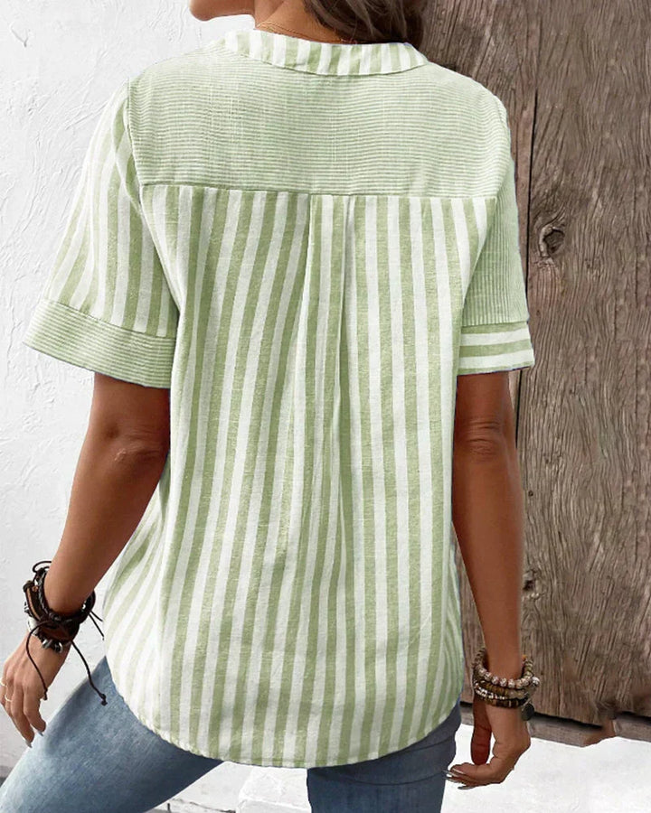 Klassieke Gestreepte Blouse met Knoopsluiting