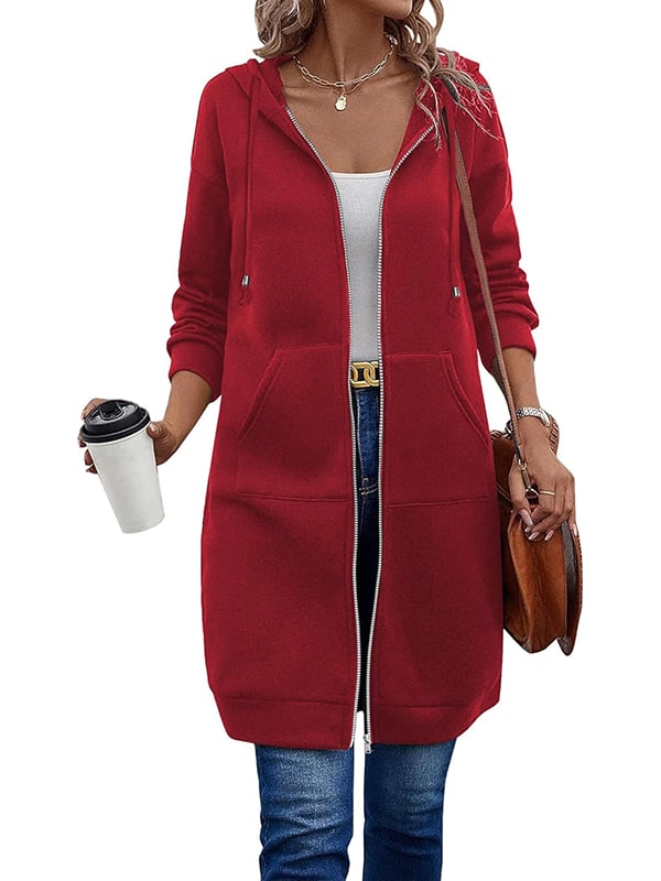 Long Sleeve Hoodie met rits