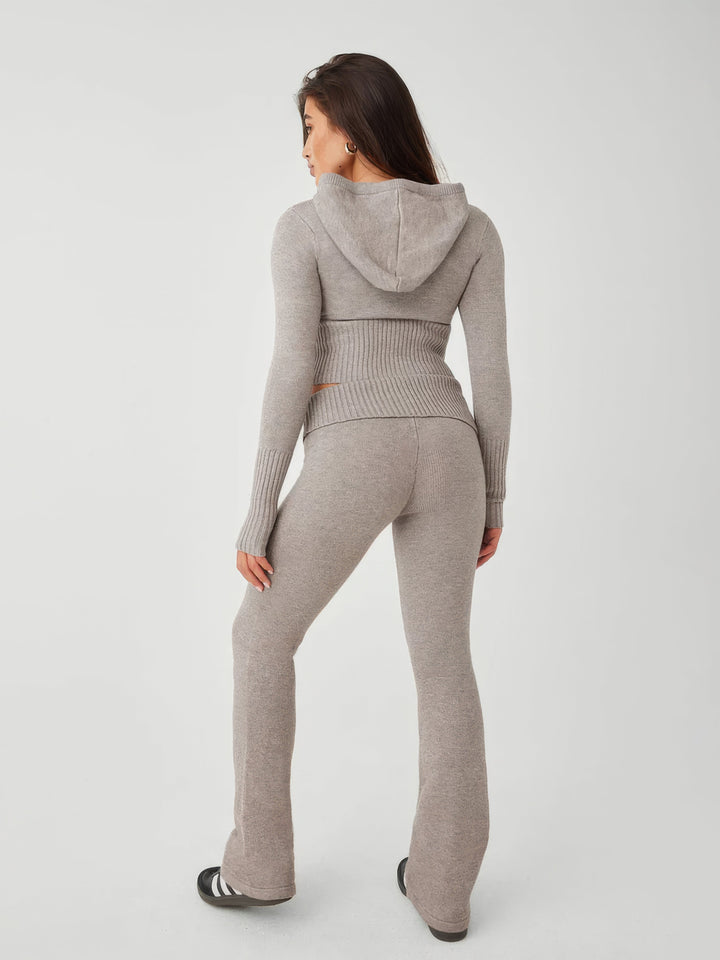 Luxe gebreide winter bijpassende set