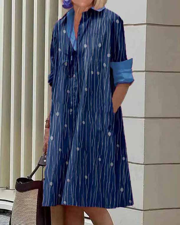 Gestreepte Polka Dot-jurk
