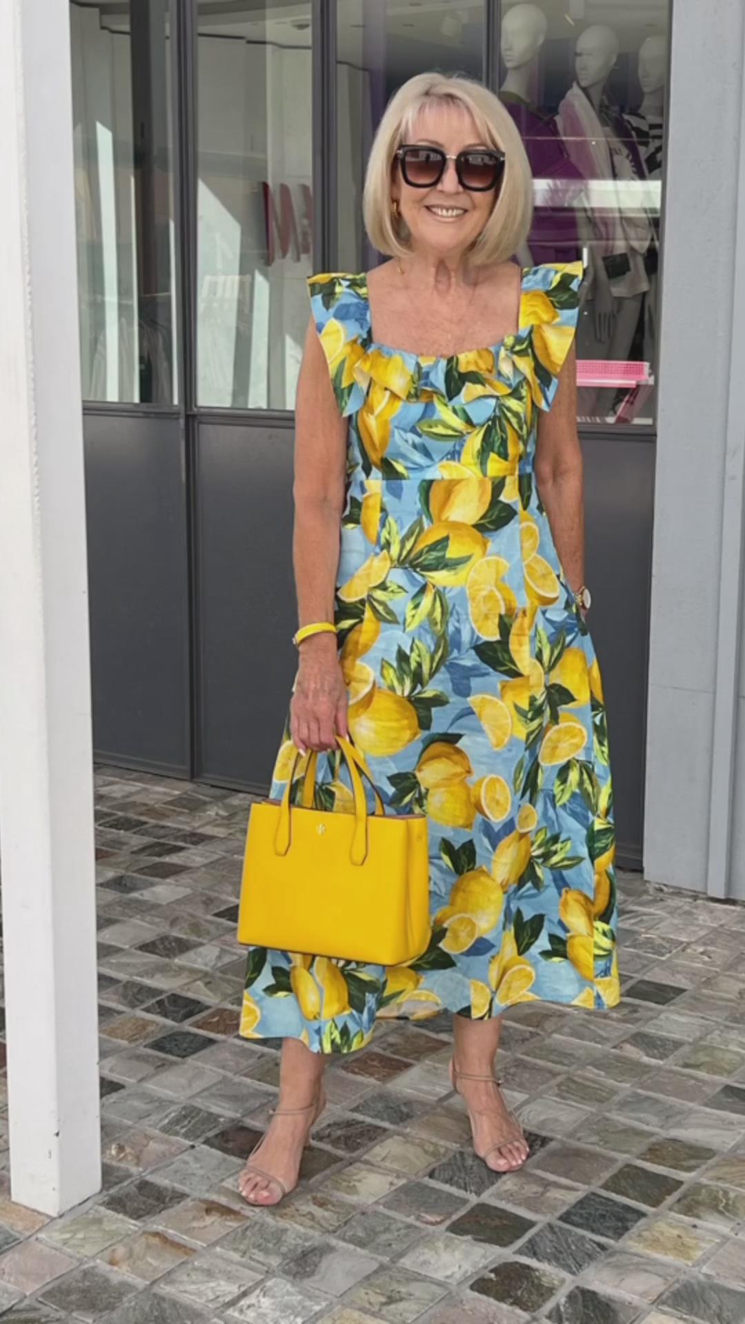 Tunic Dress met citroenprint en Relaxed Fit