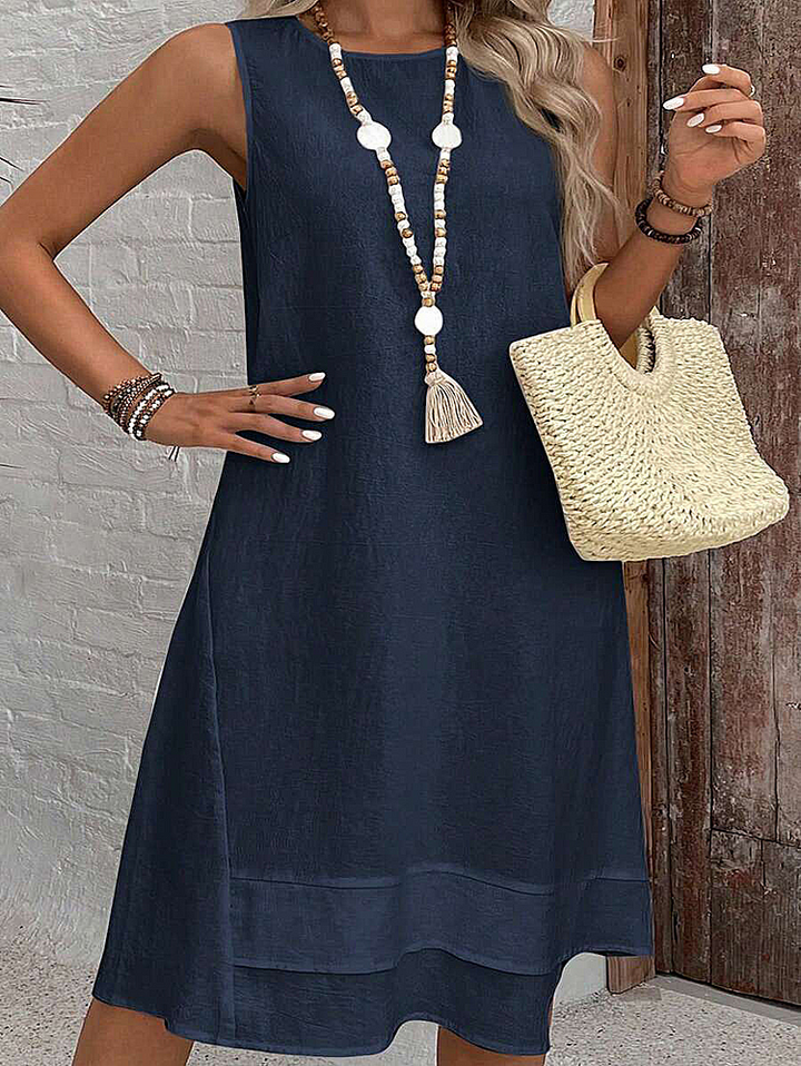 Casual Mid-Length Jurk met Relaxed Fit