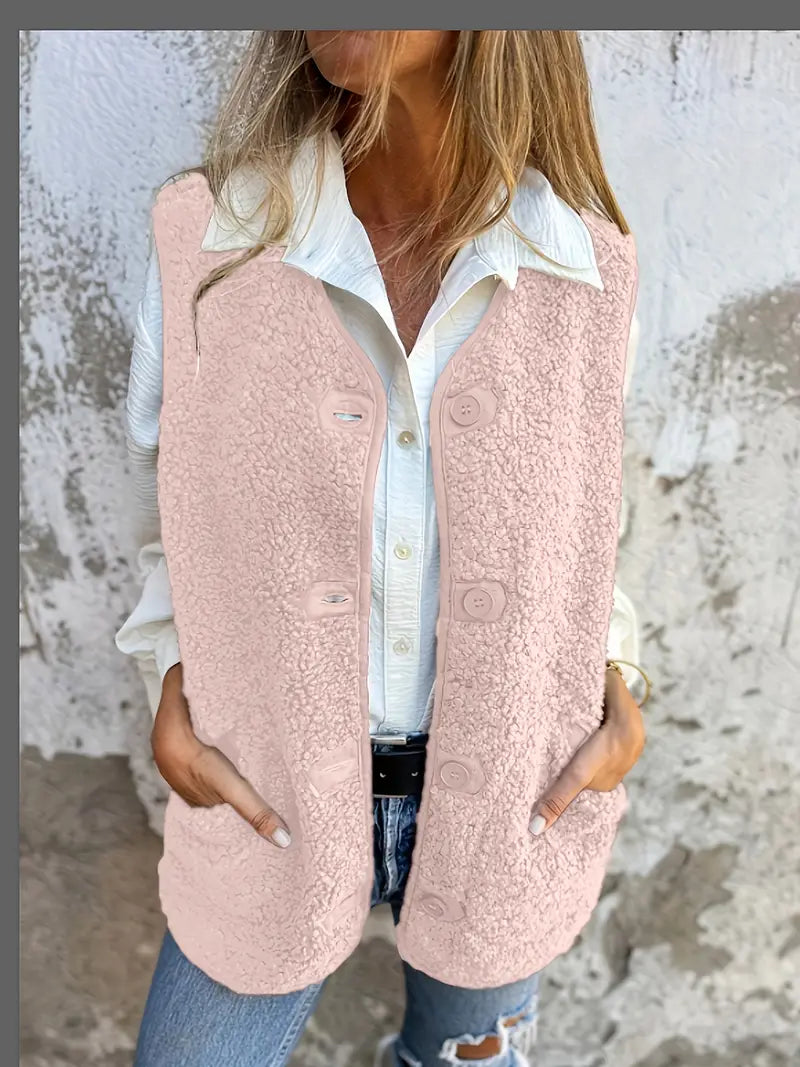 Casual Mouwloze Vest Jacket voor Dames