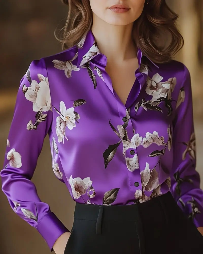 Retro Style overhemd met bloemenprint