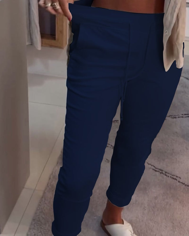 Casual Pencil Pants met trekkoord