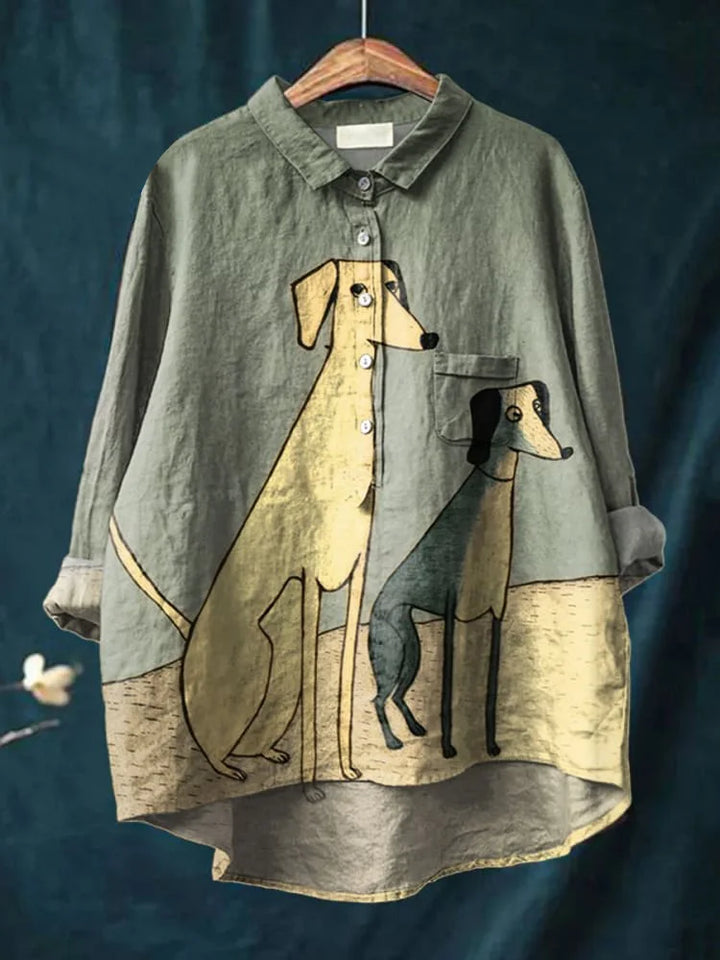 Milo Graphic Tee met handgetekende hond