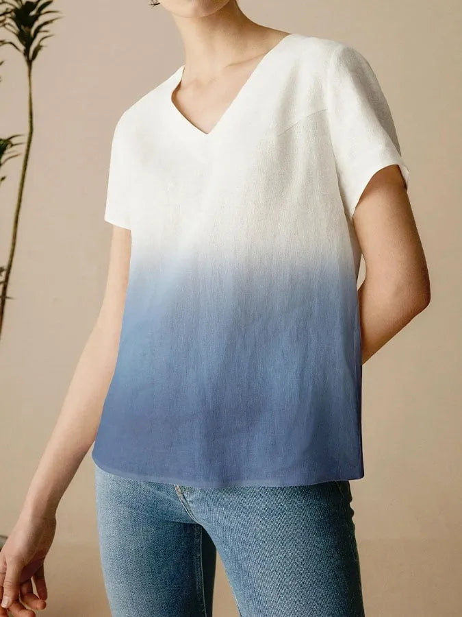 Dames Ombre Casual Top