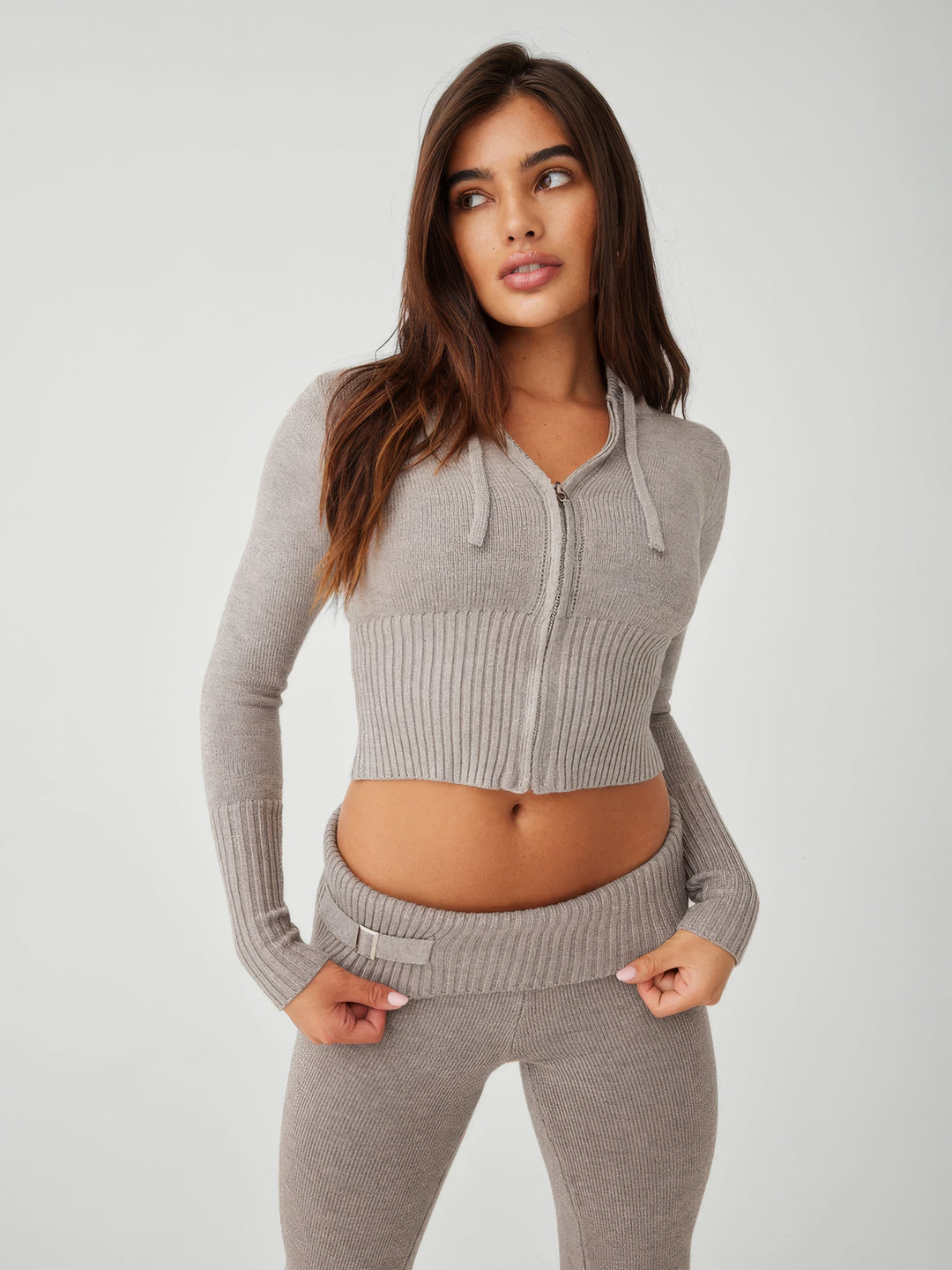 Luxe gebreide winter bijpassende set